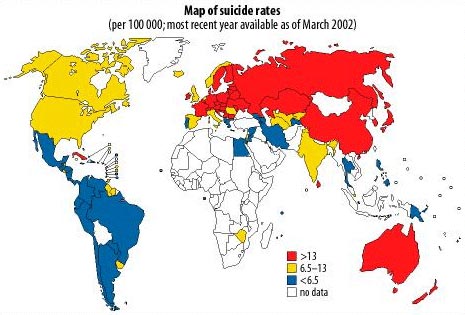 Map of Suicide Rates