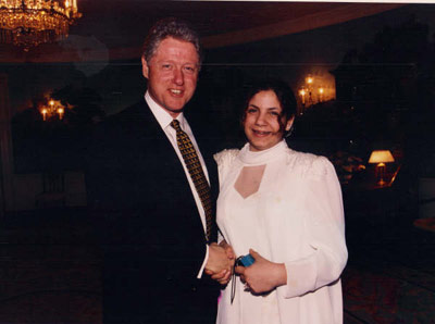 Crystal Lee Drozd with President Clinton